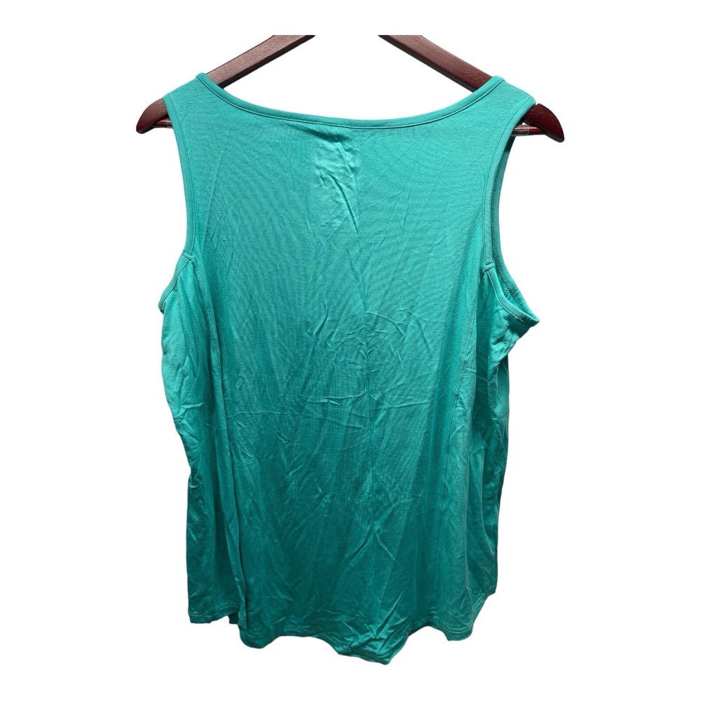 2 Ashley Stewart Back To The Basics Women's 14/16 Blue Orange Tops - Picture 8 of 8